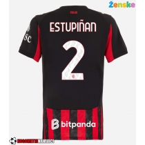 Ženske Nogometnih dresov AC Milan Pervis Estupinan #2 Domači 2025-26 Kratki rokavi